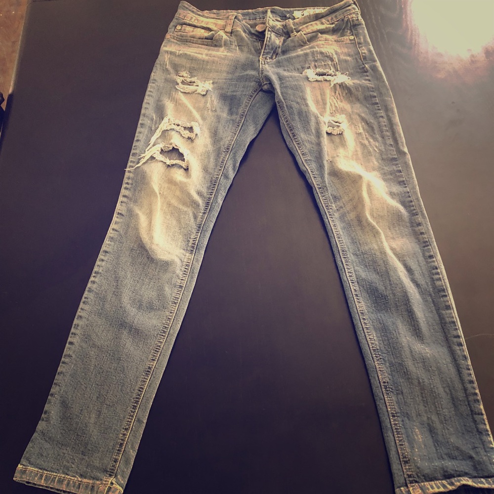 Distressed Indigo Rain Size 3 Skinny